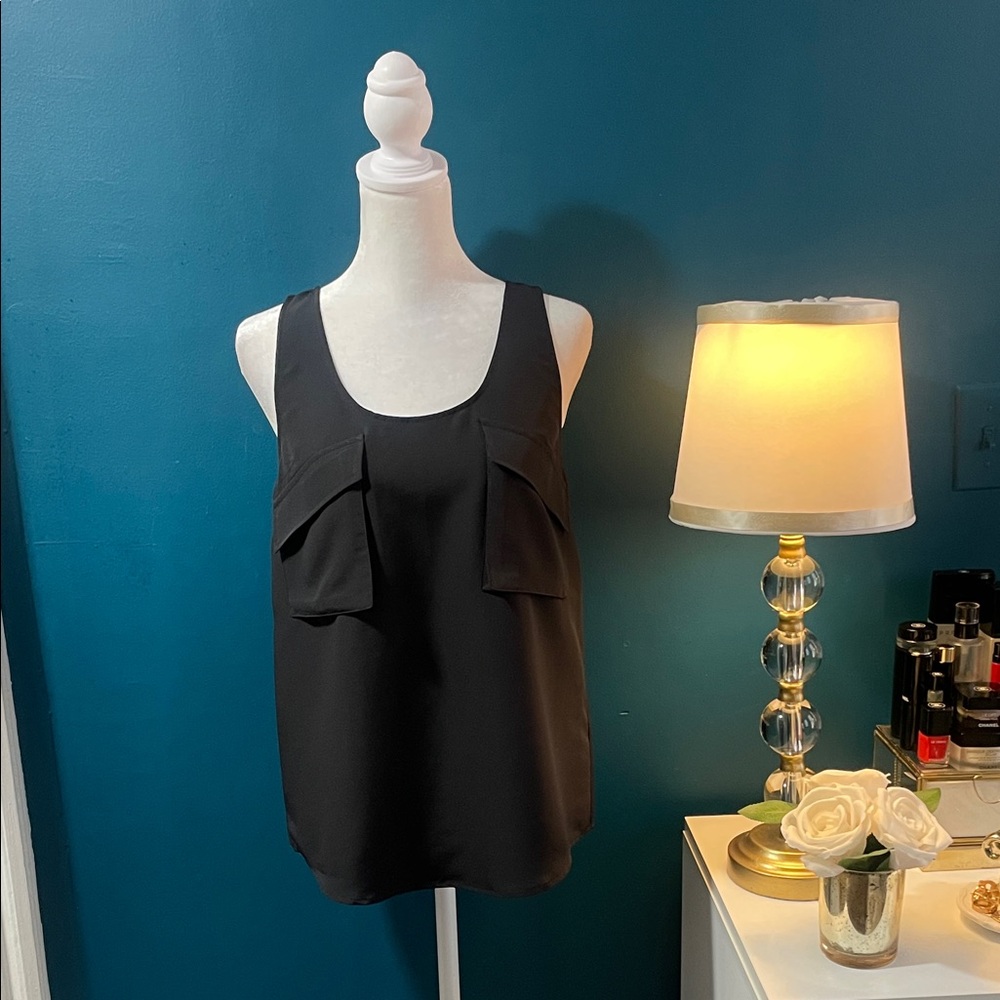5/48 Black Tank Top